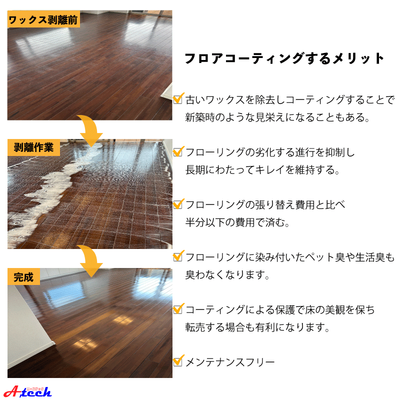 中古住宅でも新築のような床へ。