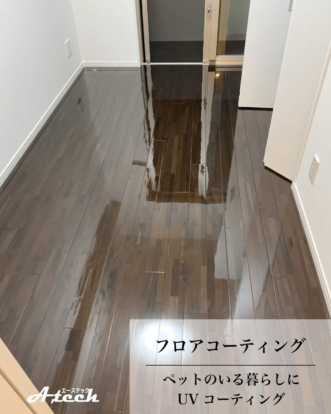 沖縄県糸満市でペット用UVフロアコーティング｜新築戸建て施工事例