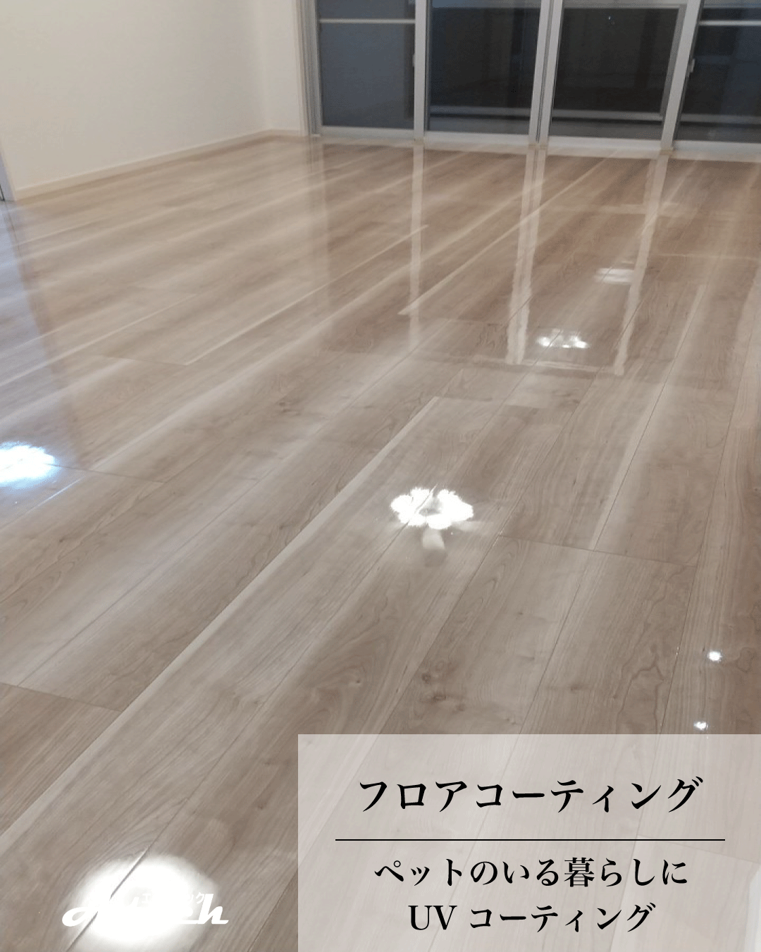 沖縄県浦添市でペット用UVフロアコーティング｜新築マンション施工事例