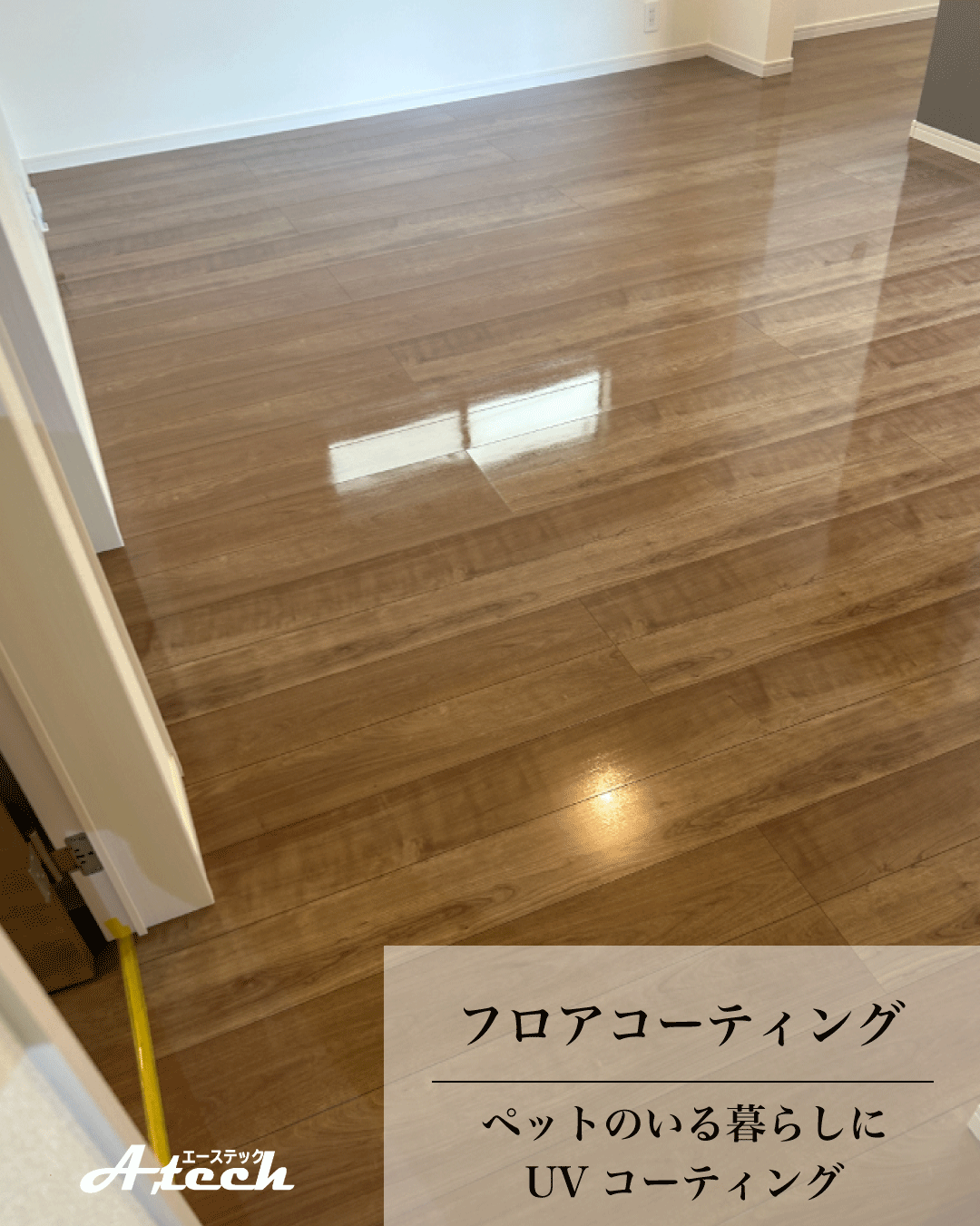沖縄県八重瀬町でペット用UVフロアコーティング｜新築戸建て施工事例
