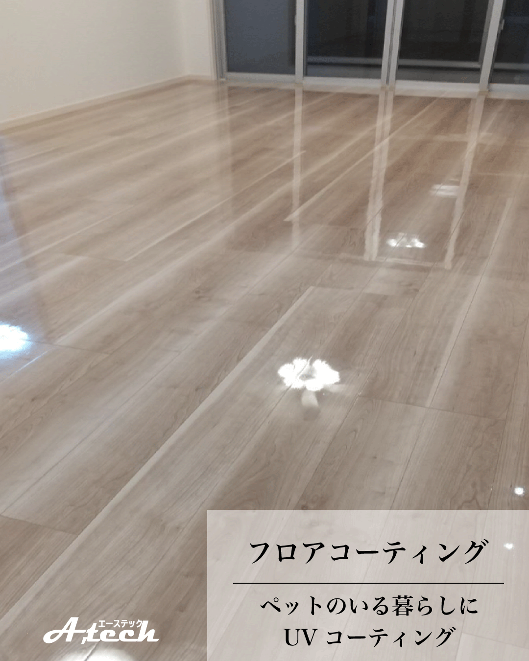 沖縄県那覇市でペット用UVフロアコーティング|新築マンション施工事例