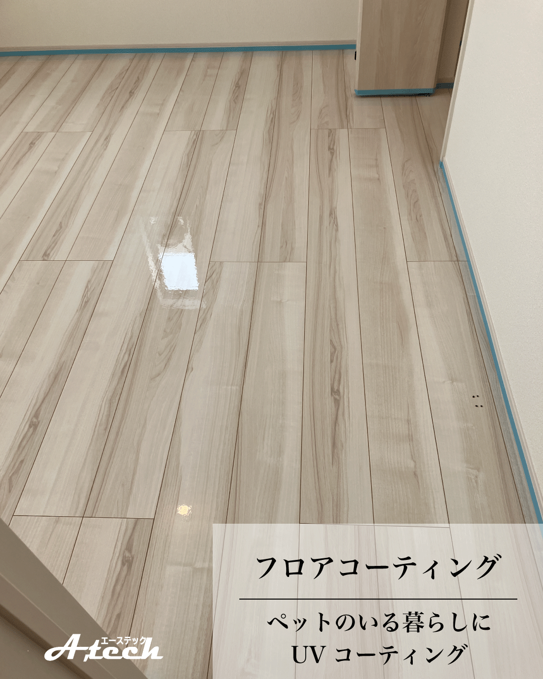 沖縄県糸満市でペット用UVフロアコーティング|新築戸建て施工事例